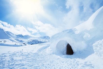 igloo and high snowdrift